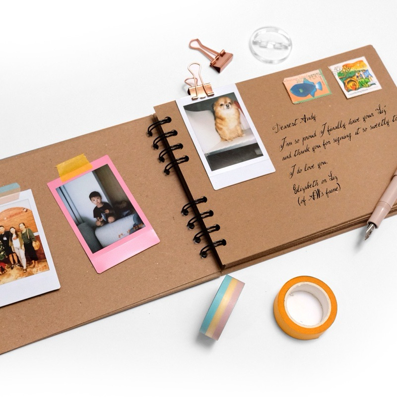 

SCRAPBOOK HARD COVER - BUKU JURNAL - HADIAH HANDMADE - BUKU TAHUNAN - ALBUM FOTO - NOTEBOOK