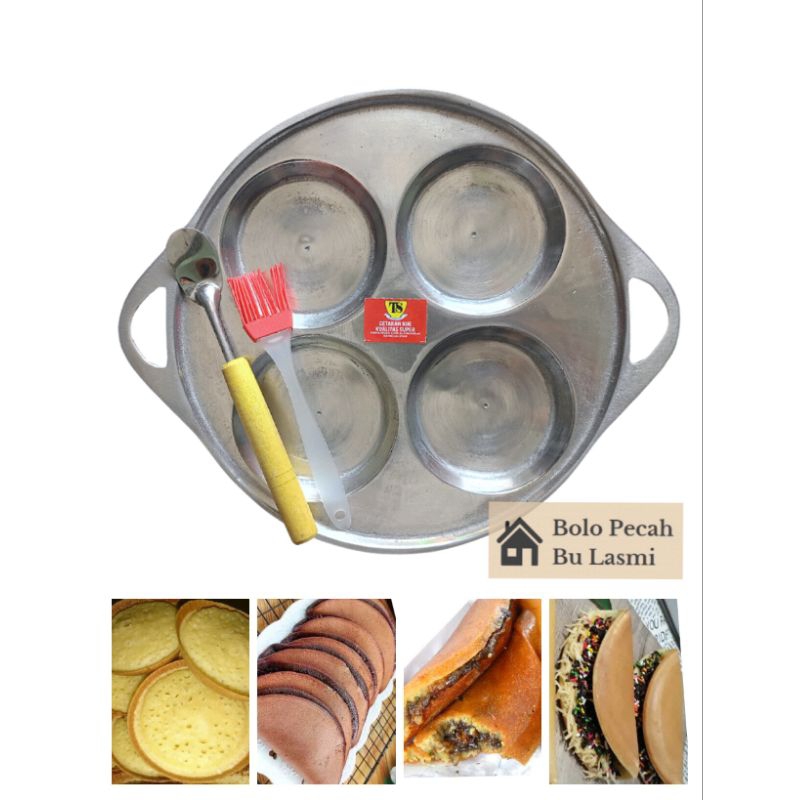 Cetakan MARTABAK MINI BULAT Lubang 4 / CETAKAN KUE LUMPUR / CETAKAN KUE LEKER MANIS