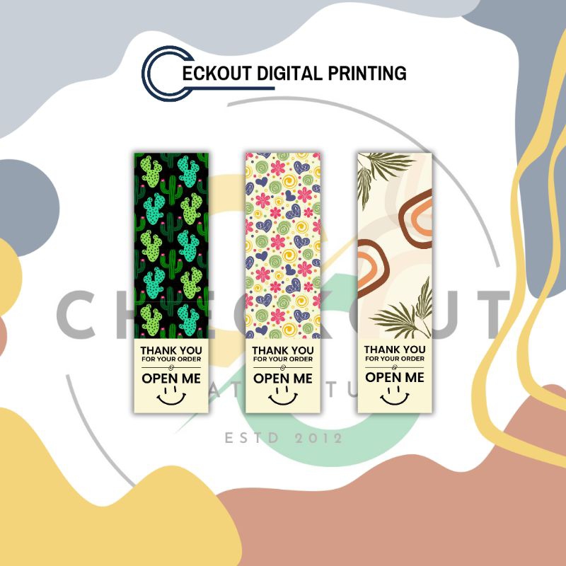 

Stiker Segel Kemasan Box / Stiker Segel Kotak / Sticker Thankyou For Your Order Open Me