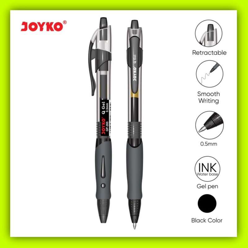 

Pena Joyko Gel Pen GP-265 Q Gel 0.5 mm BLACK