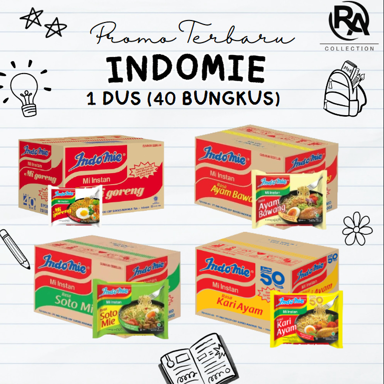 

Indomie 1 Dus isi 40 Bungkus - Rafka Aulia Collection