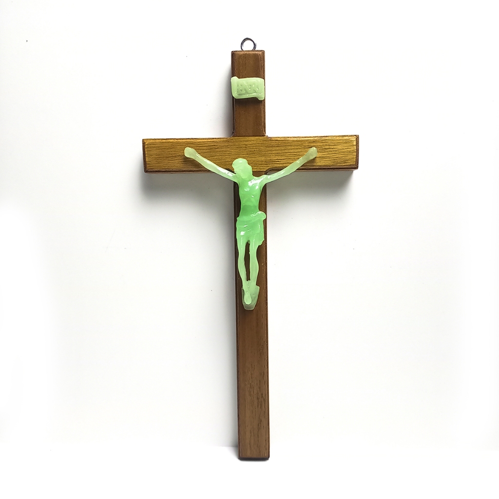 Salib Dinding Korpus Fosfor 30 cm / Salib Fosfor / Salib Tuhan Yesus Dinding / Hiasan Salib Dinding