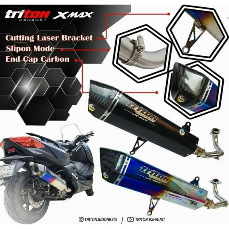 Knalpot Xmax 250cc Original Triton Exhaust