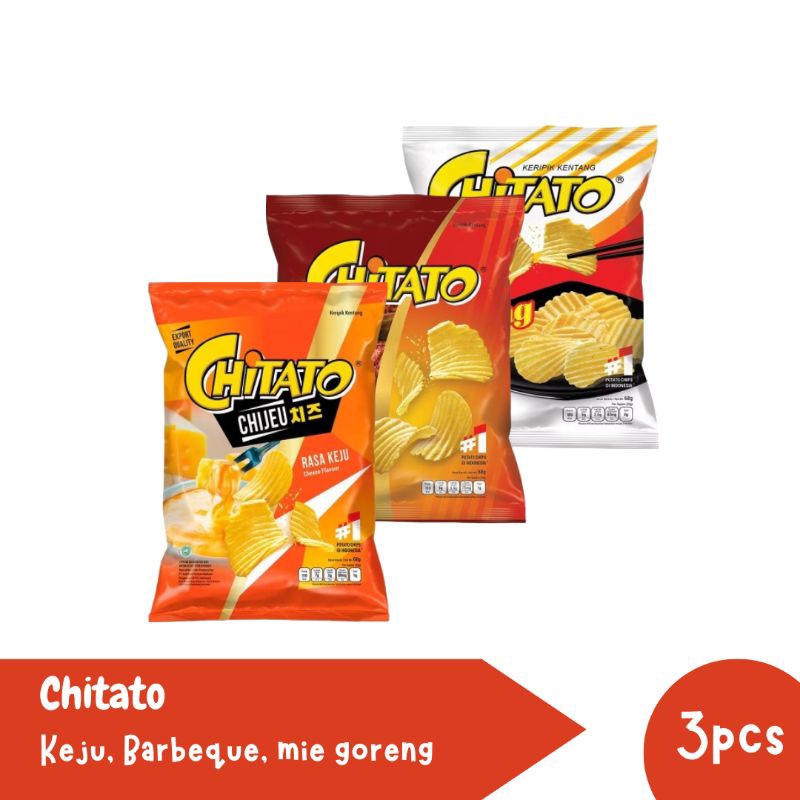 

Chitato Snack Potato Chips All Varian 68gr × 3 pcs - Snack Chitato