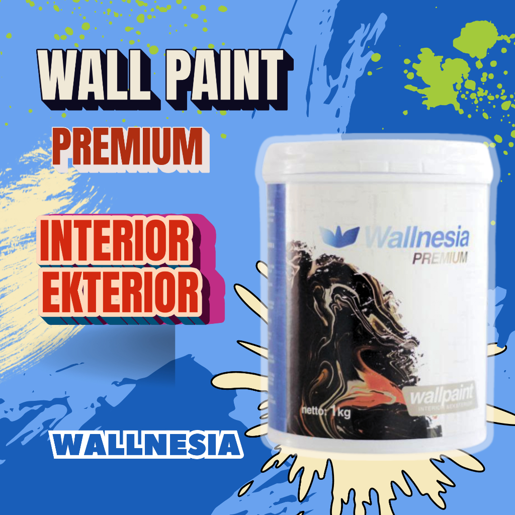 Wallnesia Cat Tembok Interior Eksterior Waterbased  Anti Jamur dan Lembab Cepat Kering  1 Kg