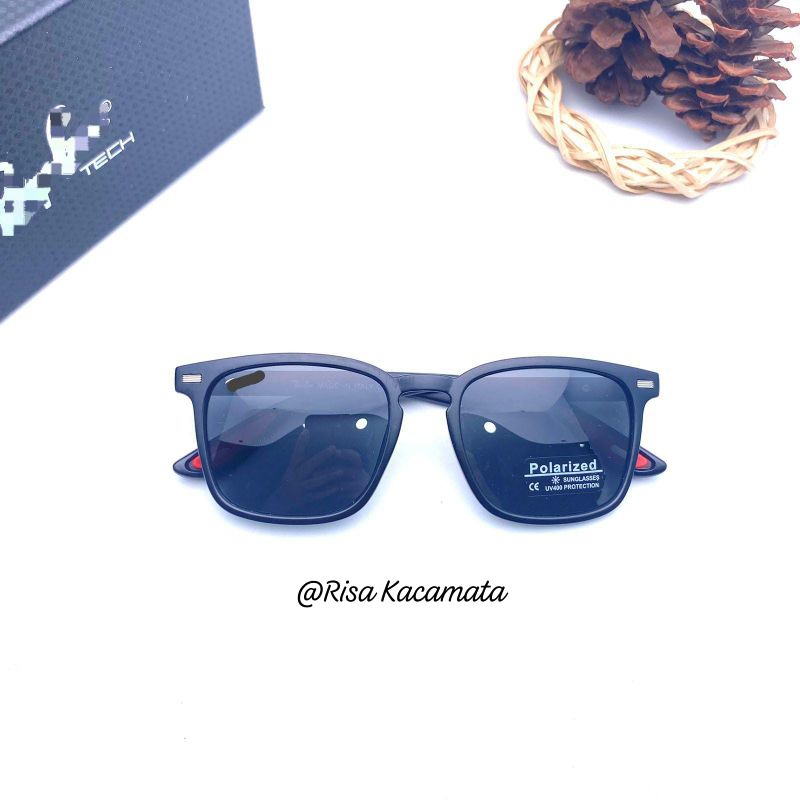 [COD] Kacamata Hitam Fashion Pria/ Wanita Rayben Lensa Polarized Original Ringan Terbaru &  Free Cle