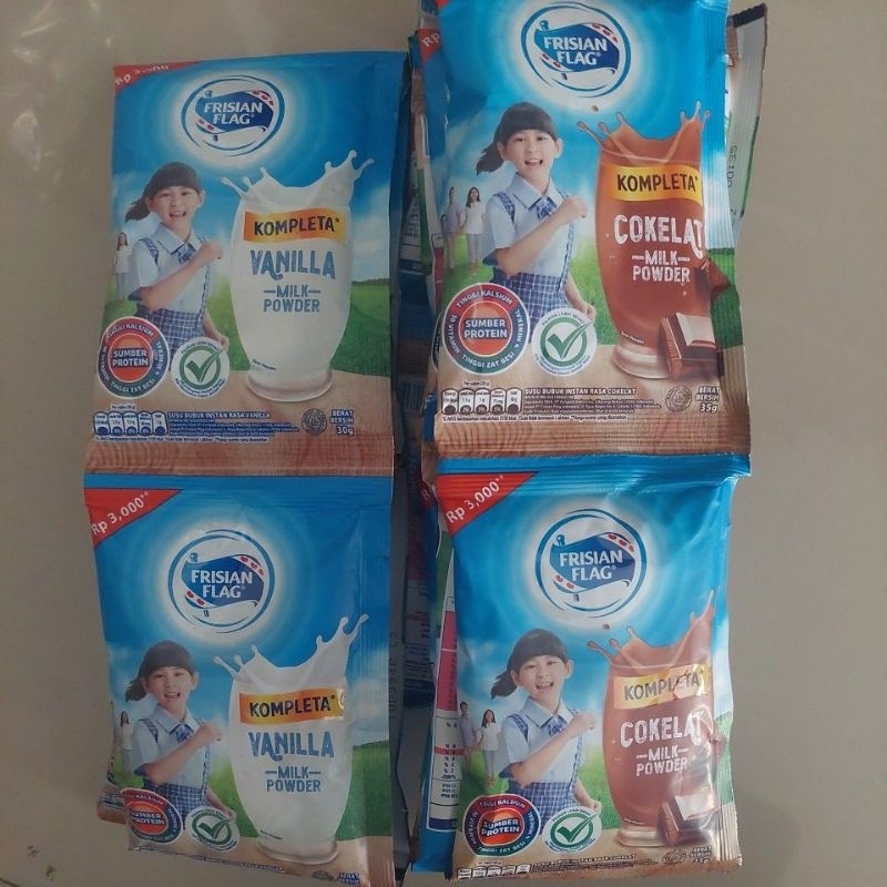 

Piscoklegit_ Frisian Kompleta Renceng 5X35Gr Bendera Bubuk Kompeta Susu Bendera Bubuk