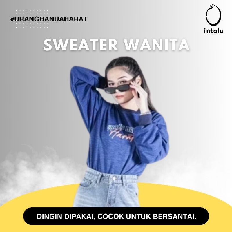 Intalu Sweater Wanita Kaos Lengan Panjang Wol OOTD UBH || OB Wanita 01