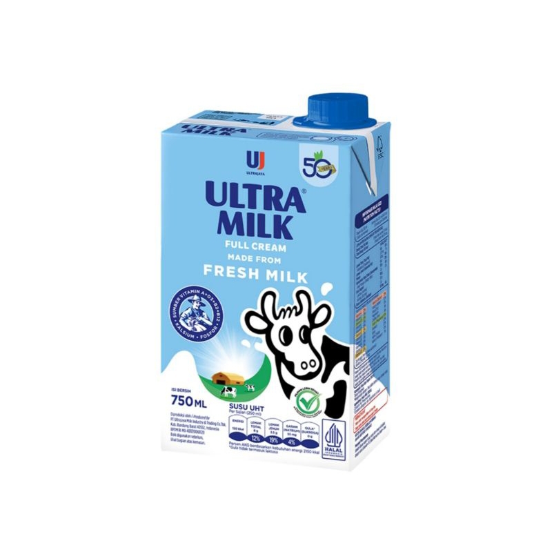 

Ultra Milk Susu UHT Full Cream 750ml