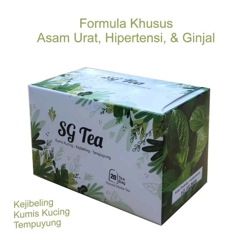 

[ ORIGINAL ] SG Tea Teh Celup Herbal Kumis Kucing Kejibeling Tempuyung Sehat Ginjal Asam Urat Hipertensi