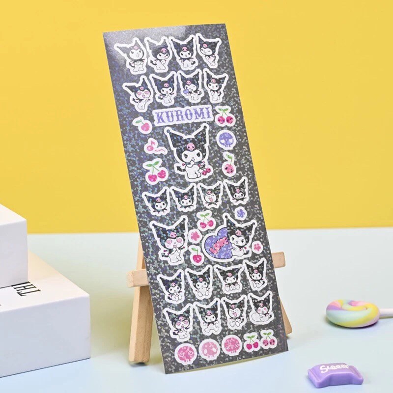 

Stiker lucu sanrio kuromi waterproof glitter