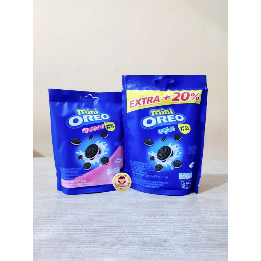 

.Mini Oreo Bites To Go Biskuit Vanilla, Strawberry 61,3 gr ( scp )