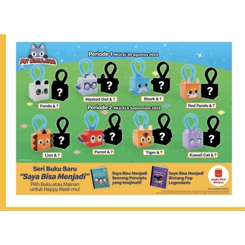 Happy Meal Mcd Mcdonalds Pet Simulator Satuan atau Perpcs