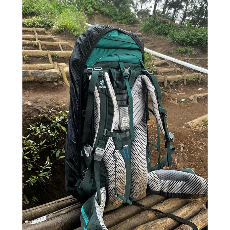 Carrier Keril Tas Gunung Deuter Aircontact Air Contact 35+10 Alpine Green Second Bekas Preloved