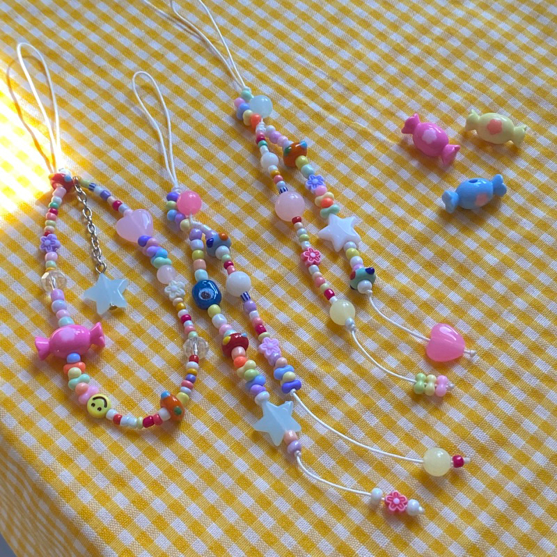 Gantungan HP bracelet gelang / Lanyard HP estetik / Tali HP / Strap HP Blackpink / Gantungan Kamera 