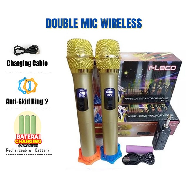 MIC WIRELESS DOUBLE FLECO M-12 / MIC WIRELESS M12 / mikrofon