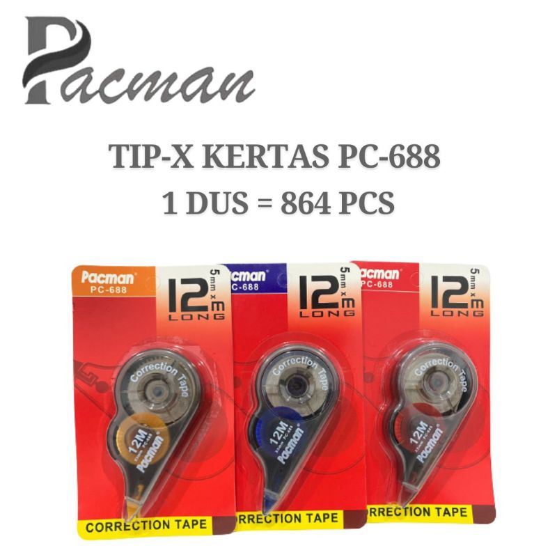 

CORRECTION TAPE PACMAN SC-688 / TIPEX KERTAS