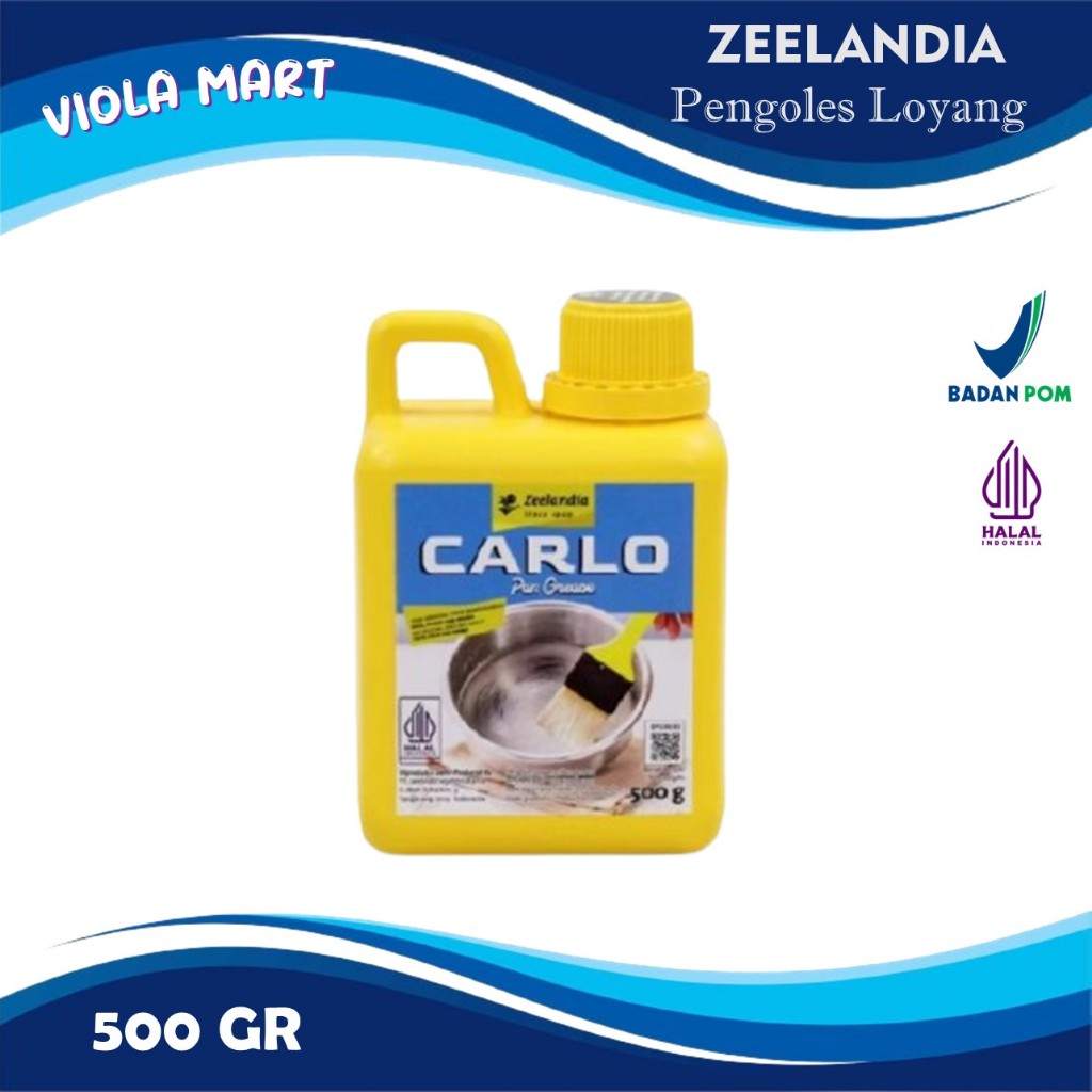 

ZEELANDIA CARLO Pengoles Loyang 500gr / Pan Grease / Minyak Oles Loyang Anti Lengket