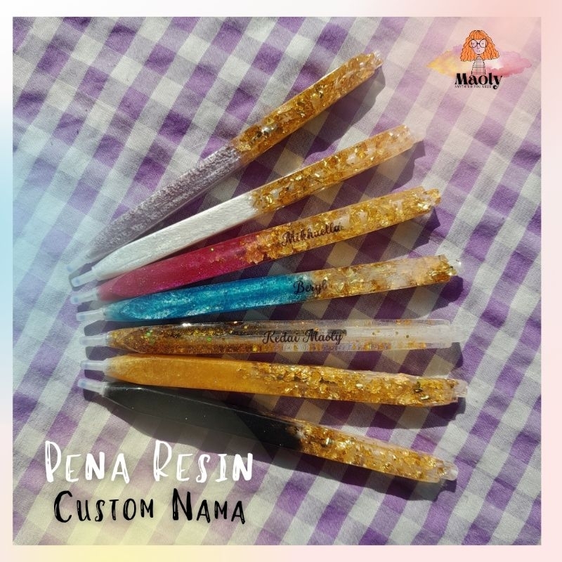 

Pena Custom Nama Resin Pulpen Unik Bolpen Bolpoin Gel Mewah Tinta Hitam Custom Warna Aestethic Pinterest Aestetik
