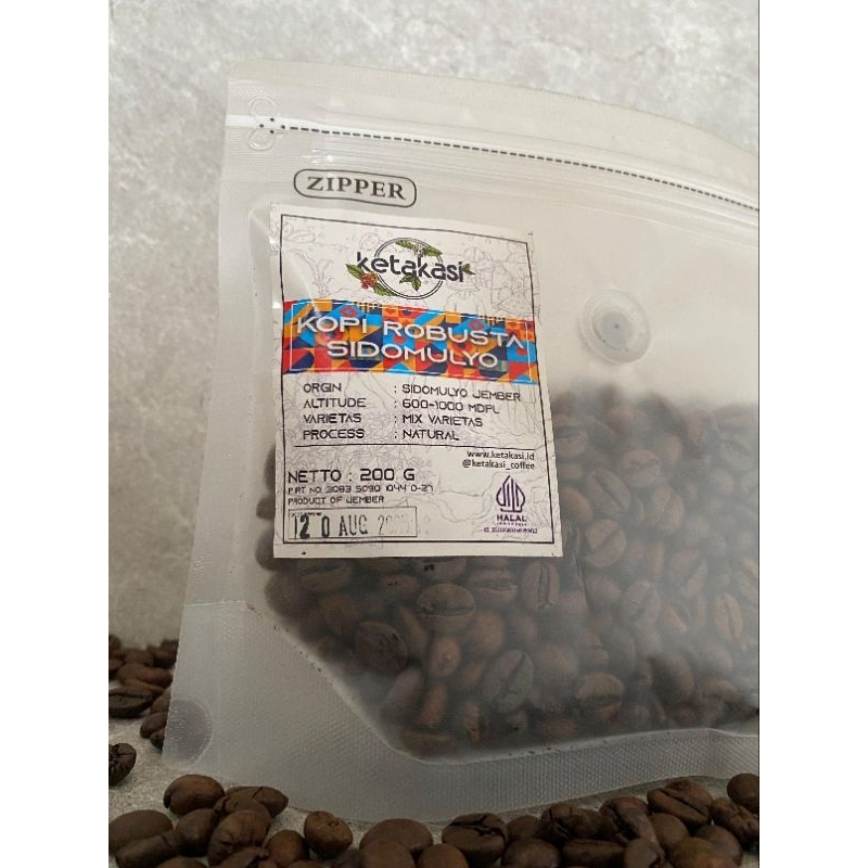 

kopi robusta single origin Sidomulyo natural proses coffee