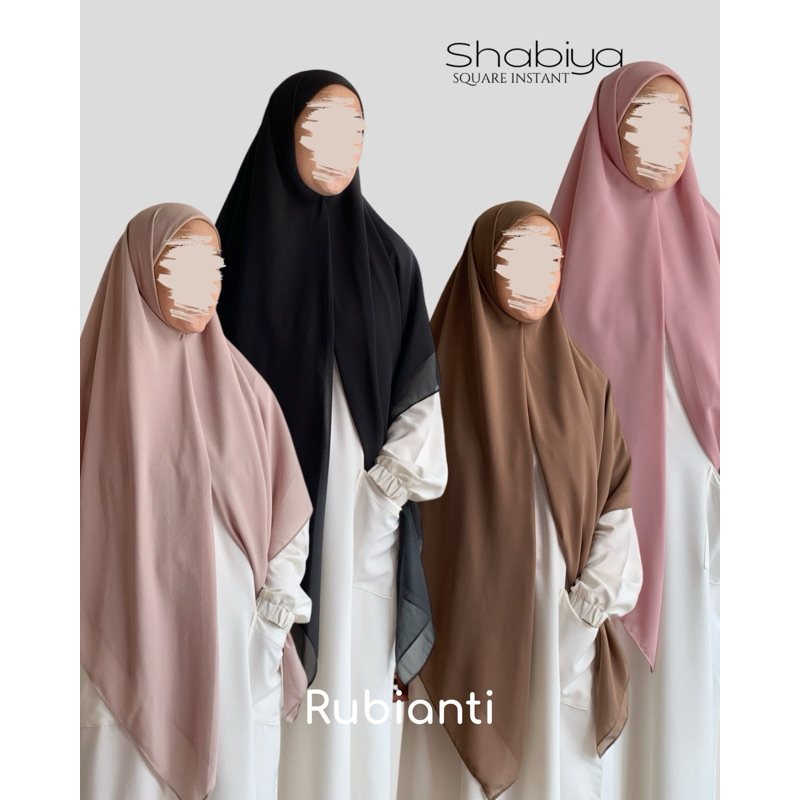 [ READY ] Shabiya Square Instant | hijab instant | hijab segi empat instant | hijab syar’i instan | 