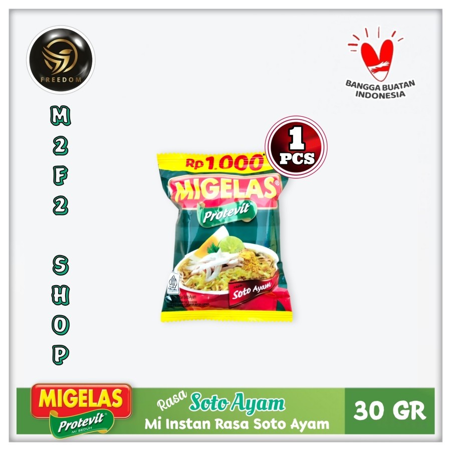 

MIGELAS Protevit Mie Gelas Seduh Kuah Rasa Soto Ayam Sachet - 30 gr (Kemasan Satuan)