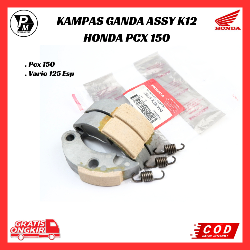 Kampas Ganda Pcx 150 - Kampas Kopling Honda Pcx 150 - Vario 125 Esp 22535-K12-V00