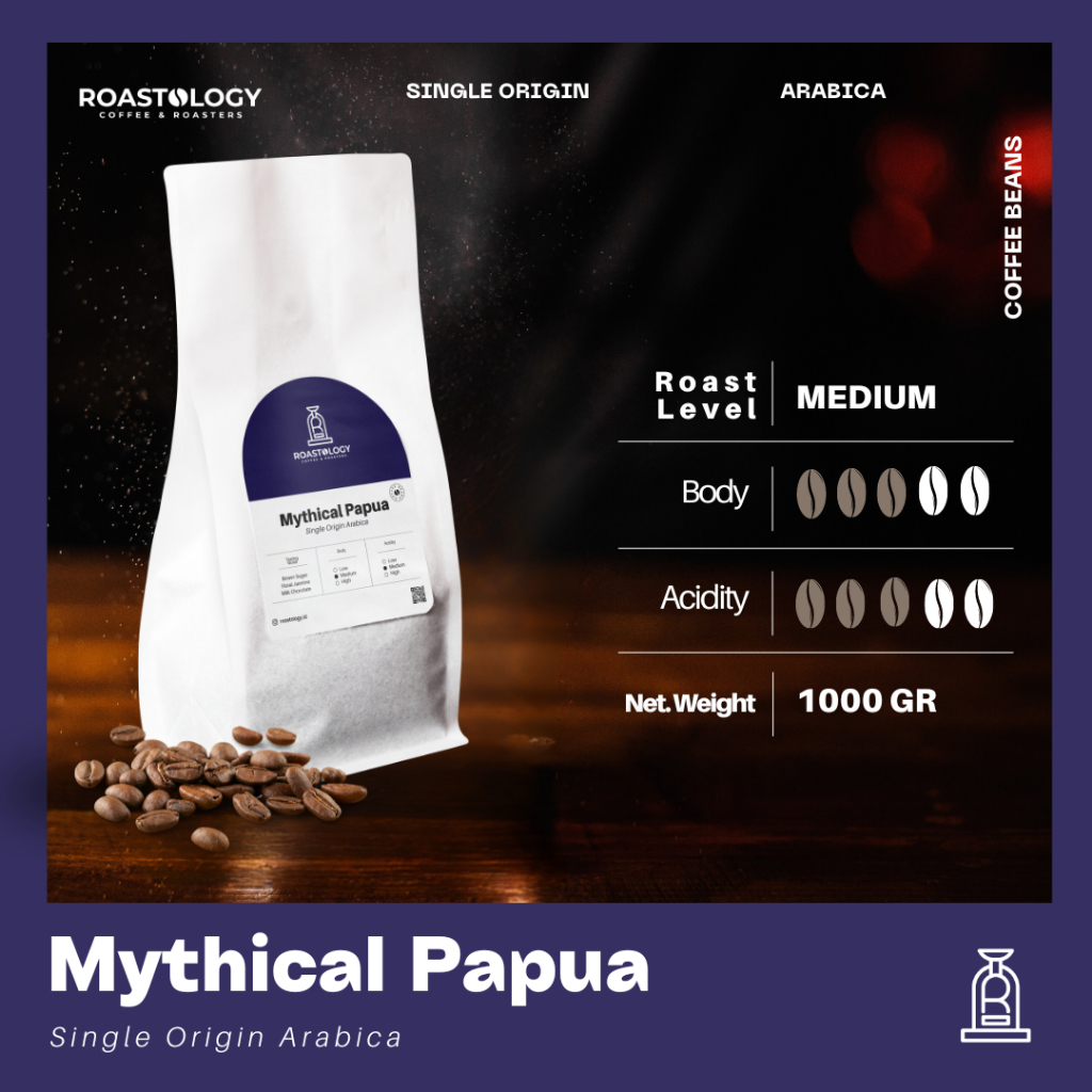 Papua Wamena No.1 Grade Arabica 1kg Biji Kopi Coffee Beans  ROASTOLOGY