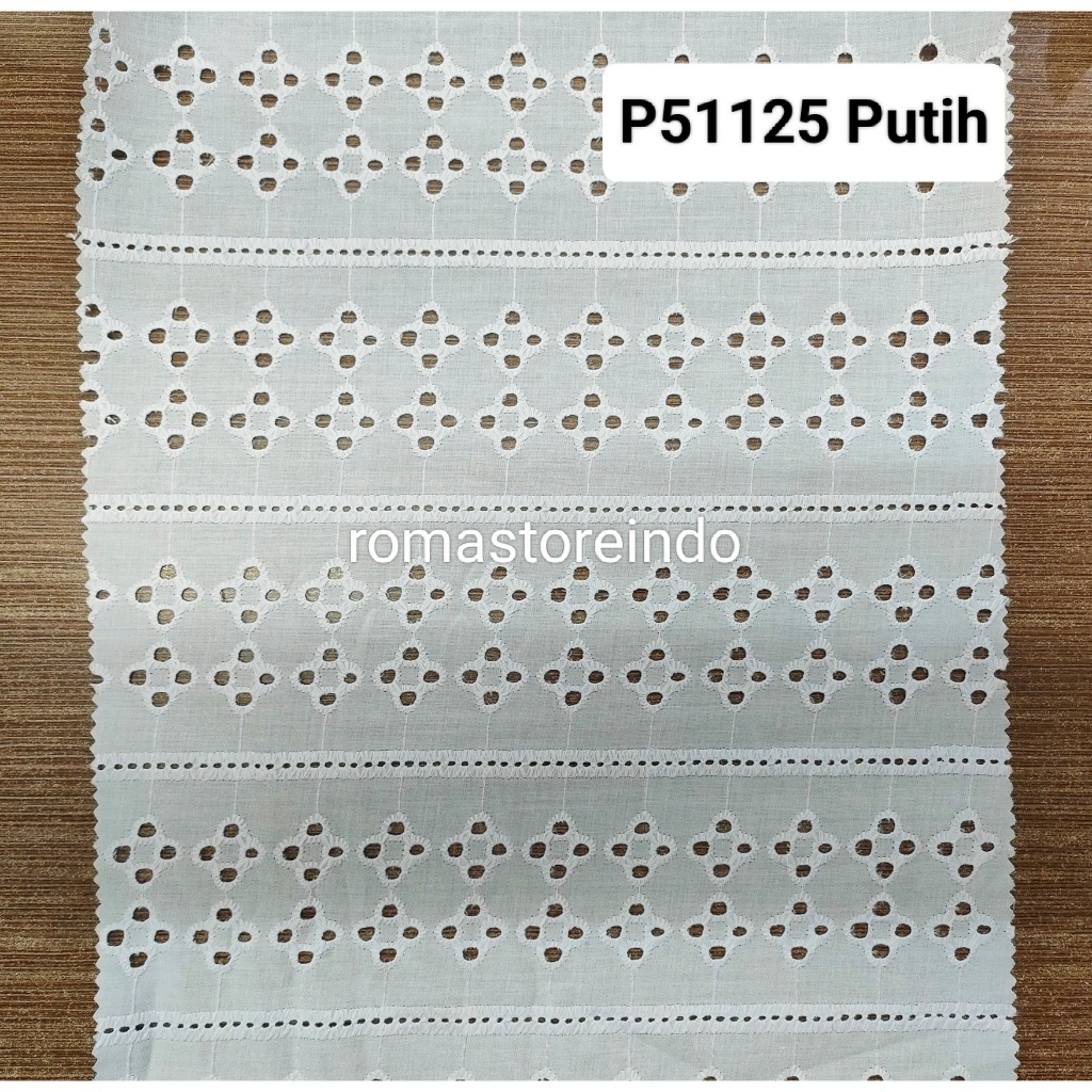 Kain Katun Paris Bordir Premium (Harga/Meter)