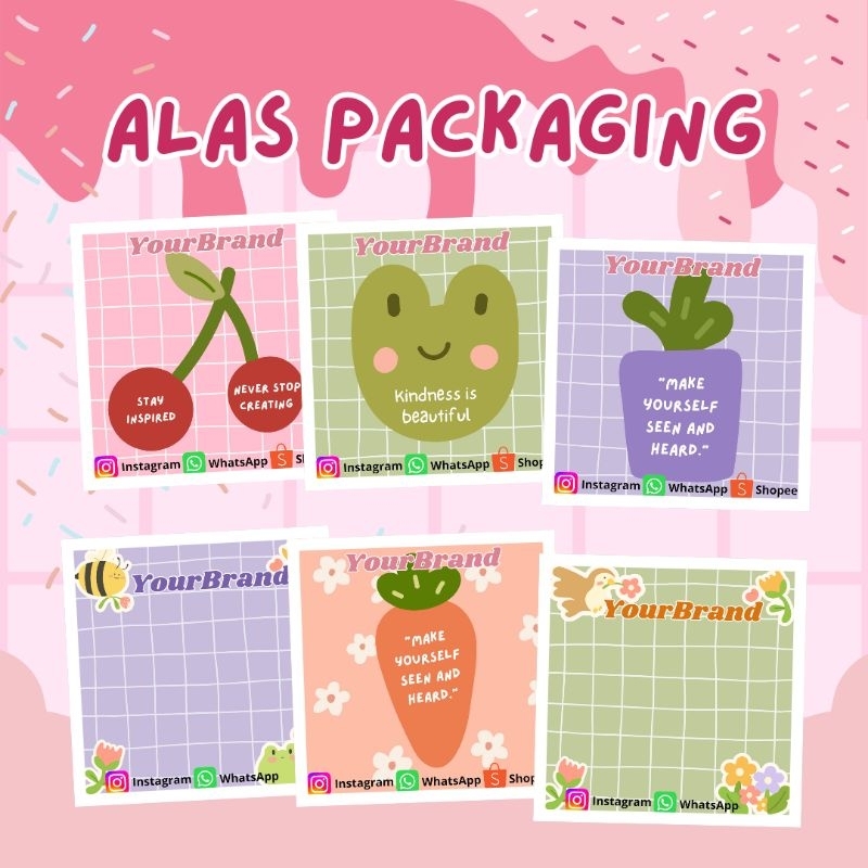 

Alas mini gift | Alas kertas packaging free plastik | Alas aksesoris Tipe H