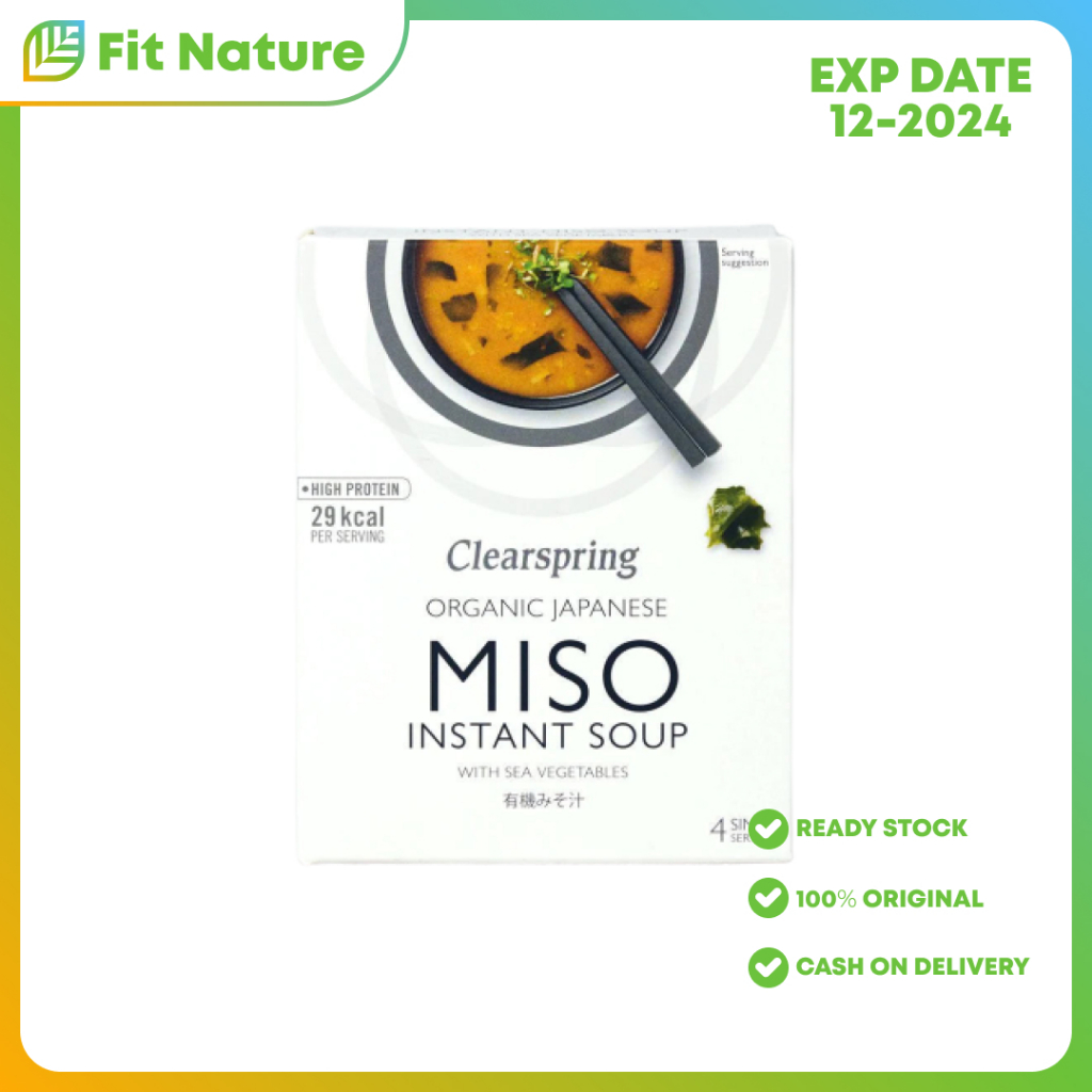 

Saus Saos Bumbu Masakan Instant Jepang Clearspring Organic Japanese Instant Miso Soup With Sea Vegetable (4x10 g)