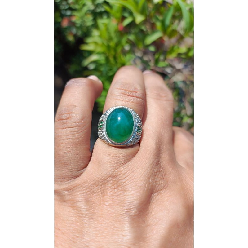 Bacan gulau lawas ring perak microsetting