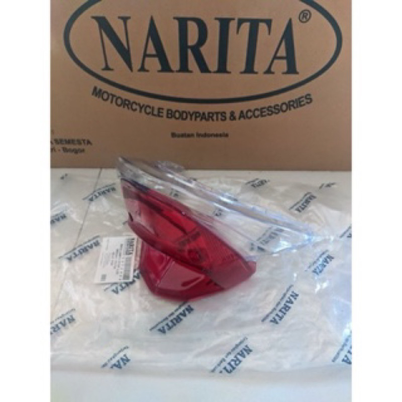 MIKA KACA LAMPU STOP REM BELAKANG HONDA BEAT POP MERAH