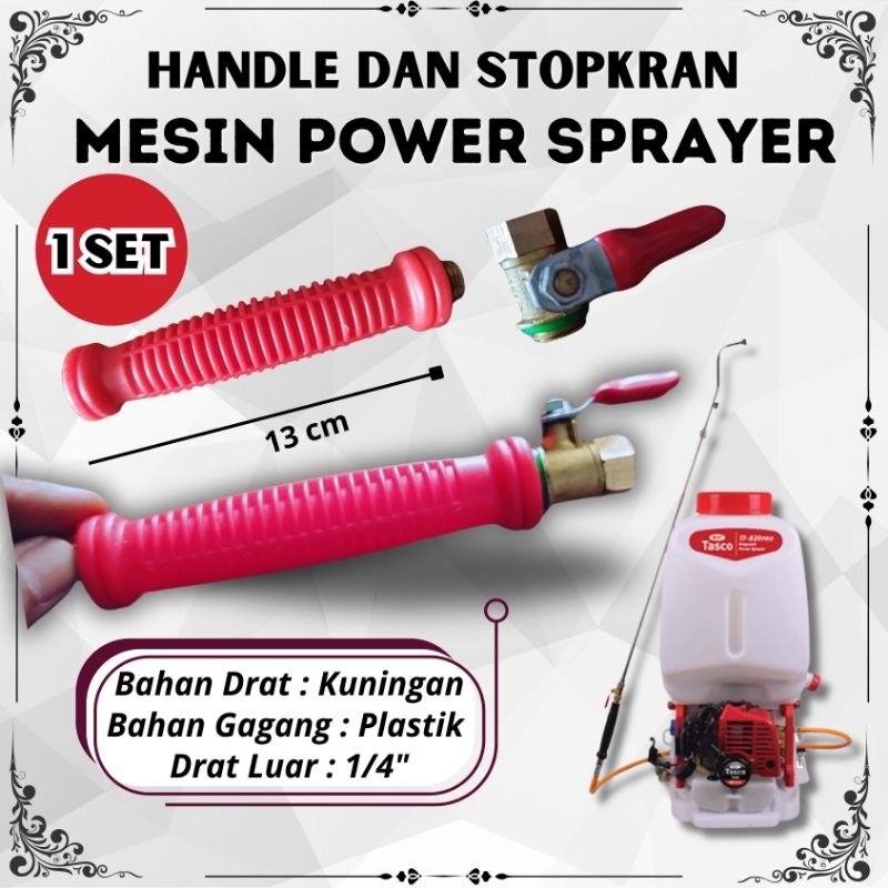 HANDLE DAN STOPKRAN TASCO MESIN SPRAYER