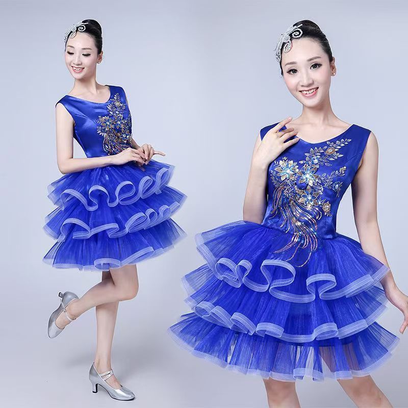 Gaun Payet Kostum Dansa Modern Baru