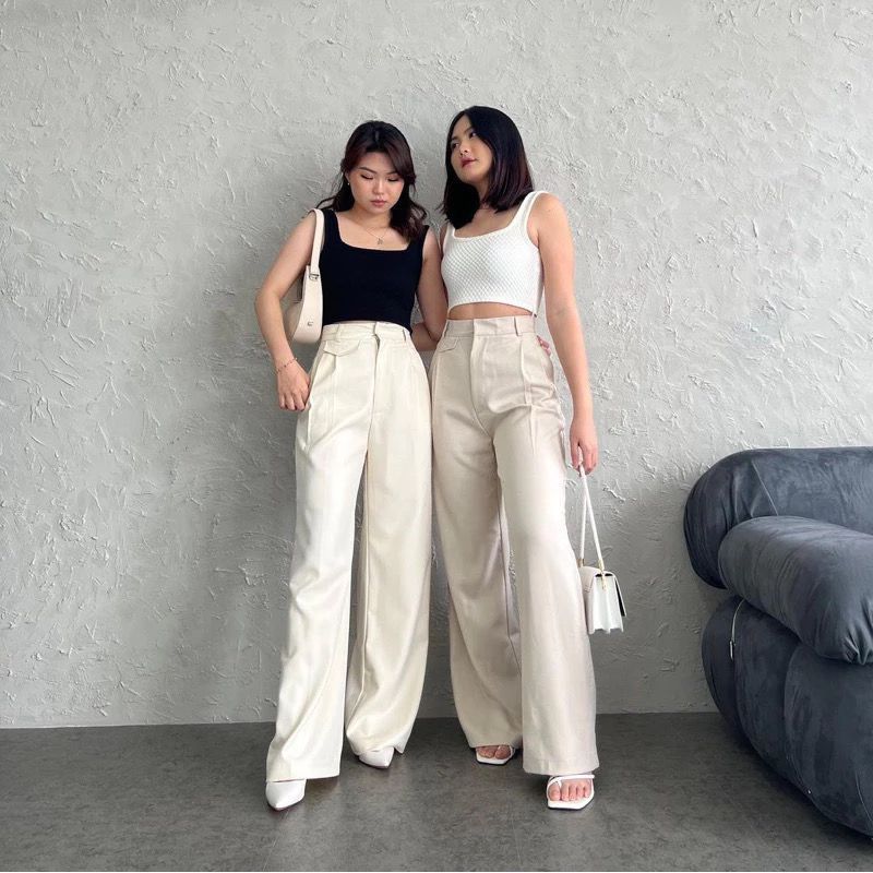 Celana wanita oro pants highwaist kekinian model kulot terbaru - bawahan kerja korean style