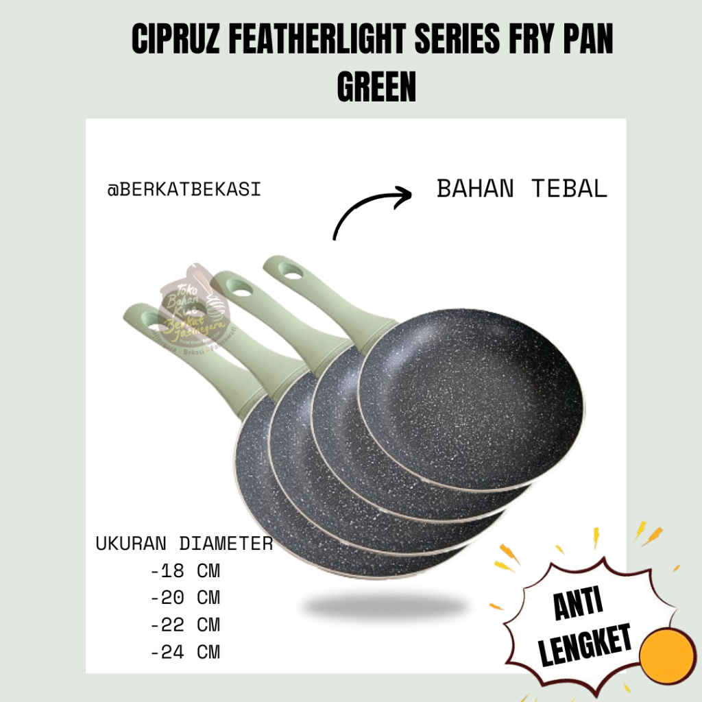 CYPRUZ FEATHERLIGHT SERIES FRY PAN / TEFLON TEBAL / CYPRUZ TEFLON PENGGORENGAN ANTI LENGKET