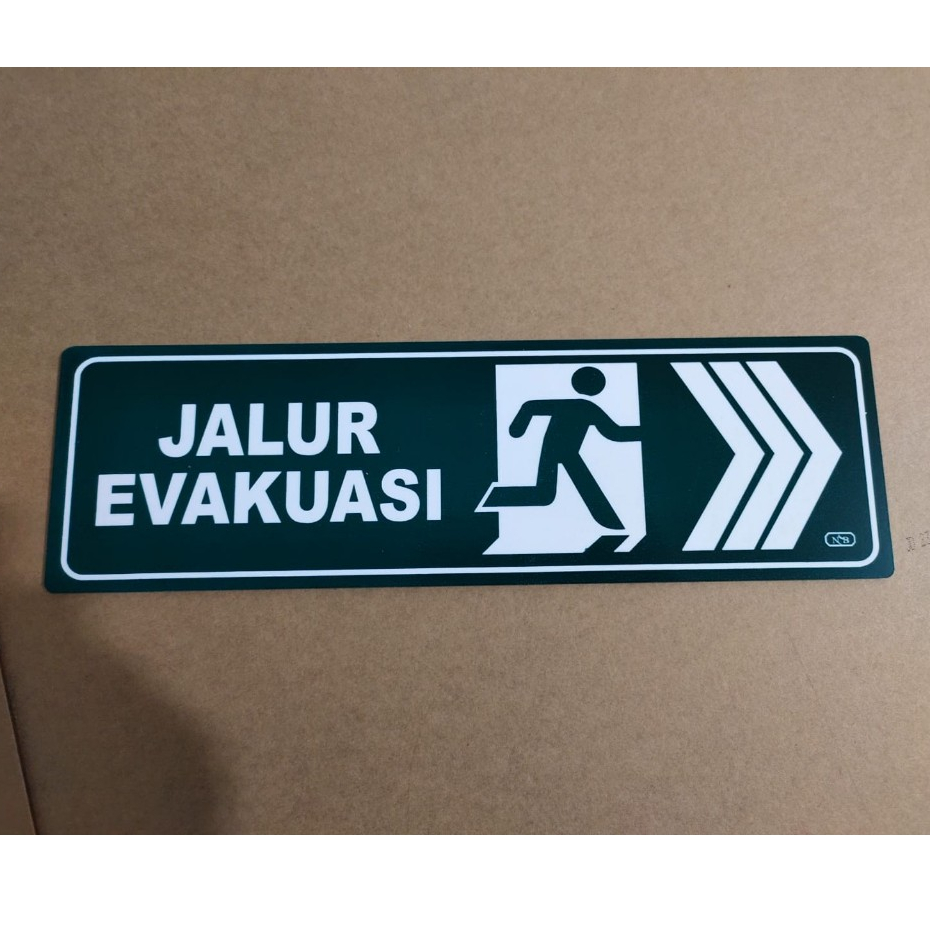 

Sign Label Acrylic/Label Akrilik Besar - Jalur Evakuasi Kanan (9x30cm)