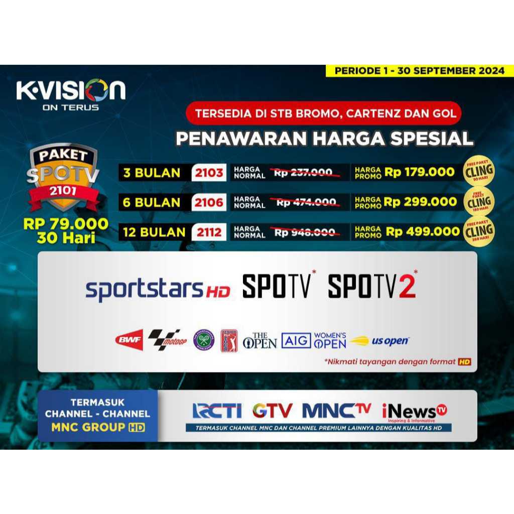 Paket Spotv Kvision - Paket Spotv Olahraga Kvision 1-12 Bln