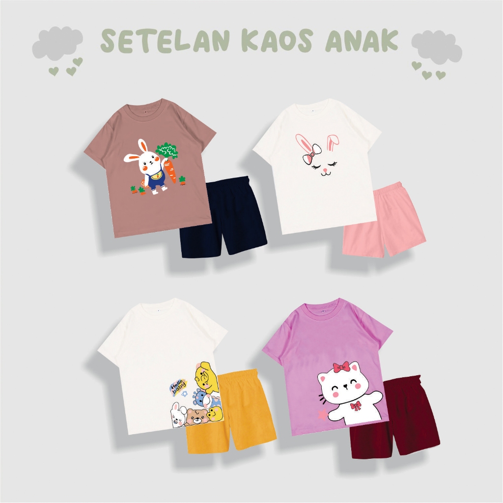 Baju Anak Perempuan Umur 1-10 Tahun / Setelan Anak Perempuan / Baju Anak Cewek