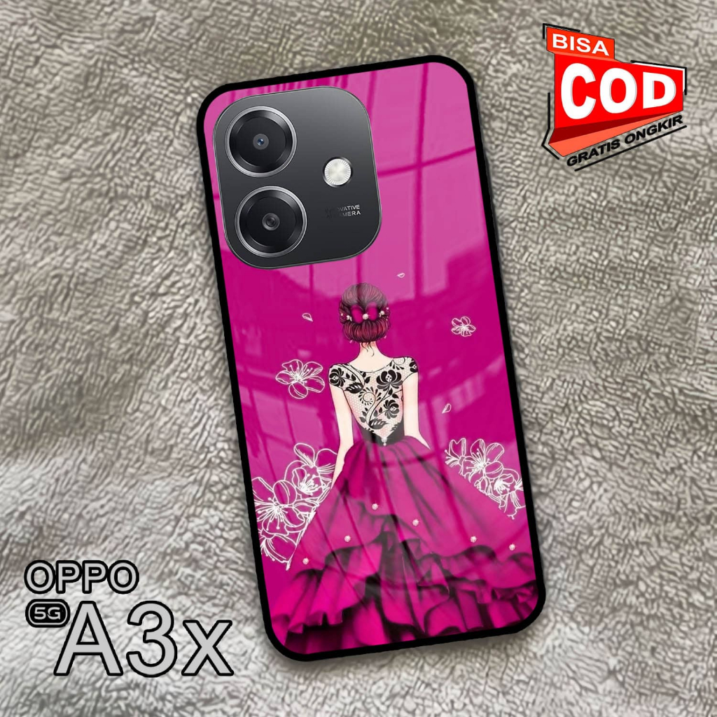 Softcase Glass Kaca | Case Kaca | Casing Kaca | OPPO A3X [S92]