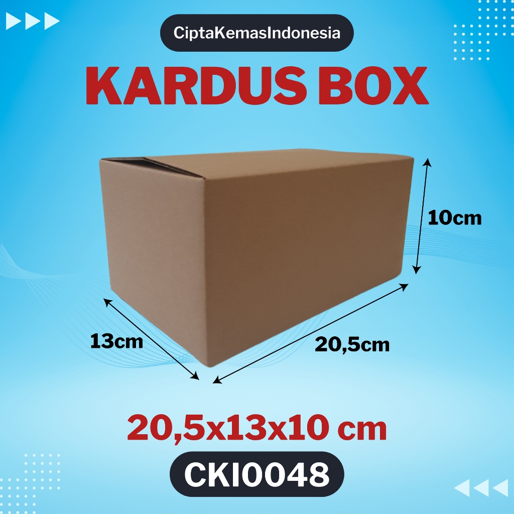 

Kardus Box Die Cut 20,5x13x10 cm Dus Packing Packaging Polos