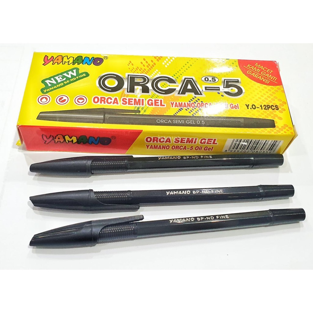 

[1 Kotak] Pulpen Yamano Orca-5 Fine Semi Gel / Ball Pen / Gel Pen 0.5mm Yamano Orca-5 Fine Semi Gel