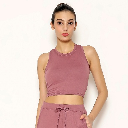 CoreNation Lively Crop Tank Premium - With Built-in Shelf Bra