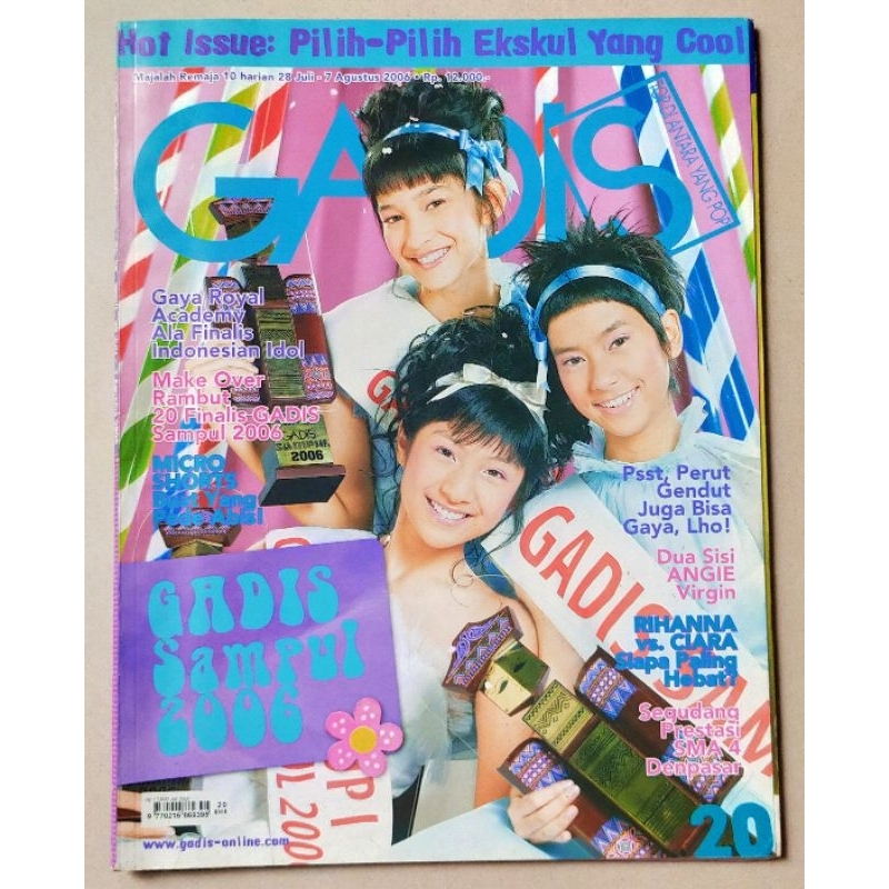 Majalah Gadis 28 Juli 2006 Edisi Kemenangan Gadis Sampul 2006 : Anissa, Nadya dan Anissa Hadad + ikl