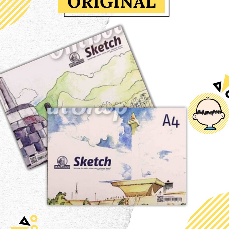 

DIJAMIN MURAH Buku Gambar Sketsa A4 Locomotif 25 lembar utk Cat Air Pensil Pen Sketch Book