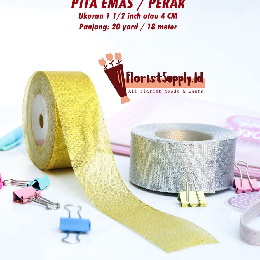 

NEWPRODUCT Pita Emas Perak 4 cm