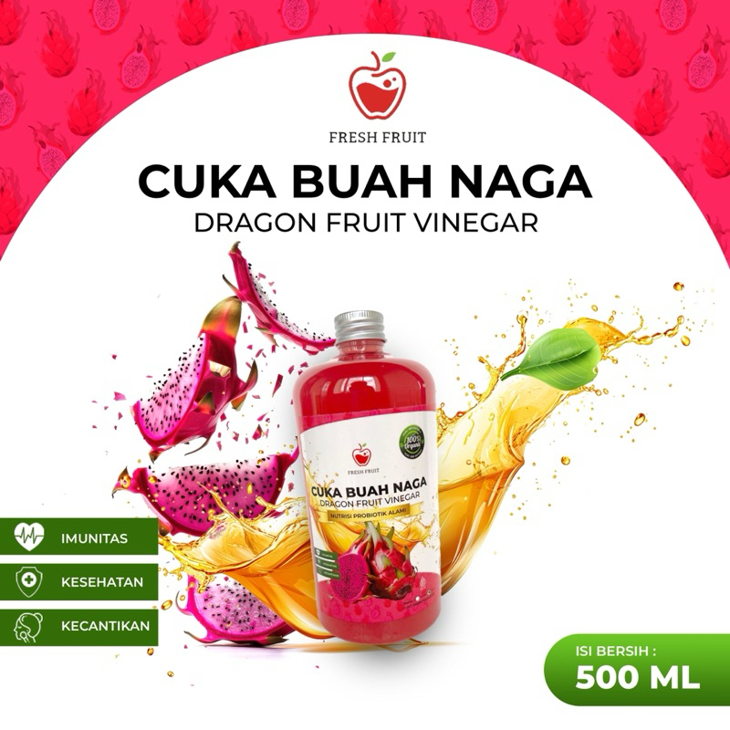 

Cuka Buah Naga 500ML - Cuka Organic - Cuka Buah Naga Alami - Dragon Fruit vinegar - Cuka Buah Naga Original