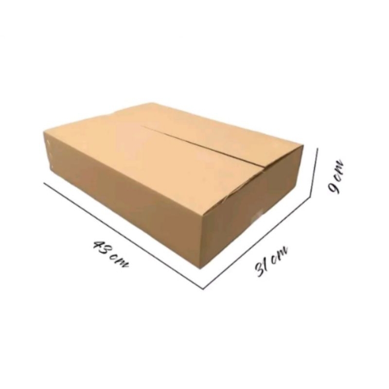 

kardus box Ukuran 43x31x9 cm single wall polos