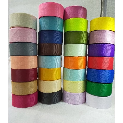 

TERLARISSS Pita Grossgrain 4cm pita grossgrain besar 1 12inch 1 Roll 18m2yard pita grosgrain